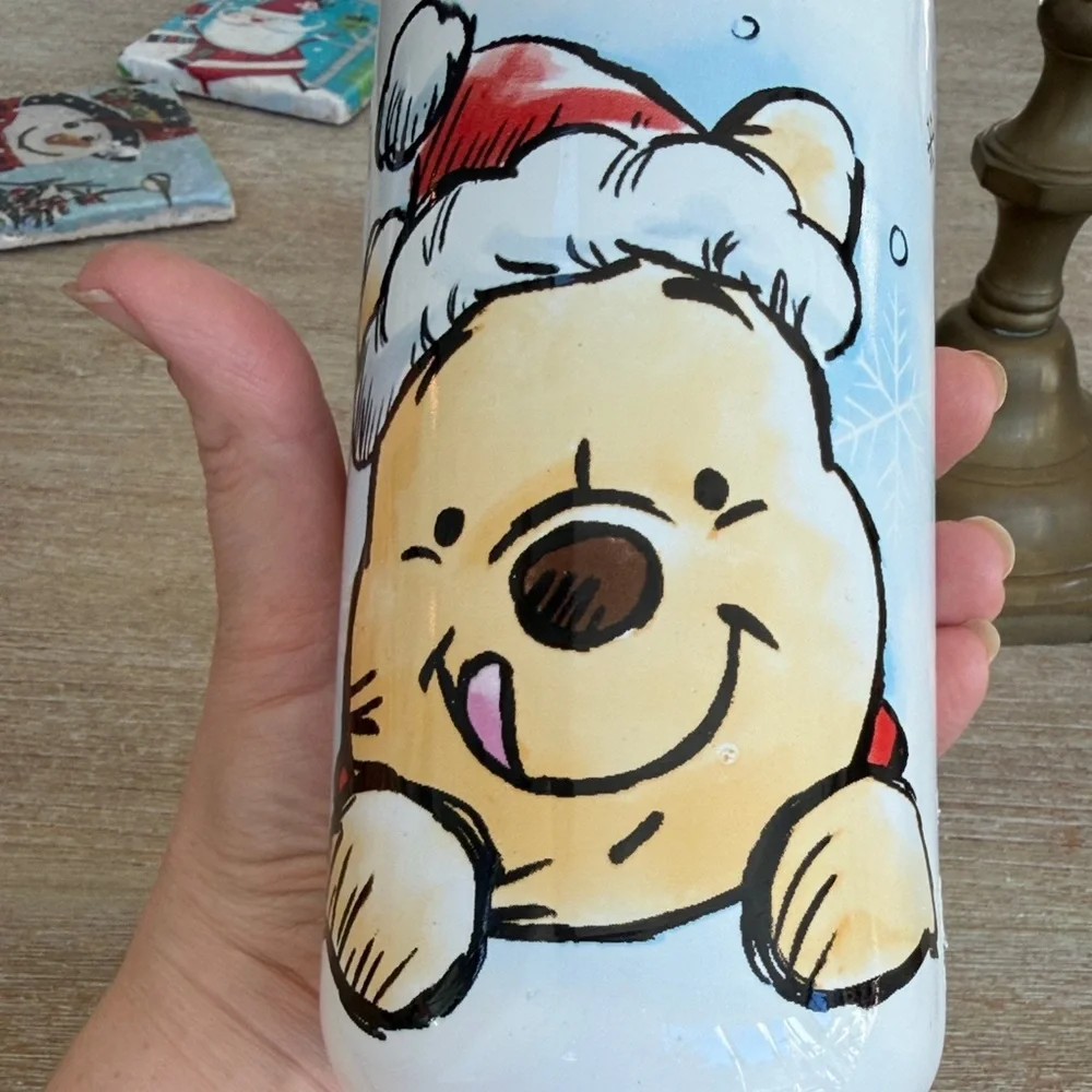 Disney Winnie the Pooh Christmas Soap Dispenser with black pump